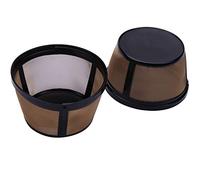 Wrtysully Reusable 4 Cup Basket Replacement Coffee Filter -For Permanent Coffee Filter for Maker and Brewer (2 Pack])