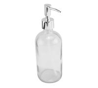 Wrtysully Soap Dispenser Clear Glass Soap Dispenser with Pump 16 Oz Refillable Liquid Hand Soap Dispenser for Bathroom Kitchen