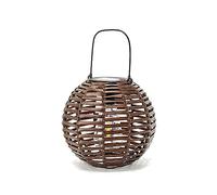 Wrtysully Solar Rattan Hanging Light Iron Rattan Woven Solar Light Yard Decorative Hanging Light A