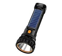 Wrtysully Solar/Rechargeable Multi Function LED Flashlight,Waterproof,with Emergency Strobe Light,USB Charging Cable,Fast Charging Easy Install