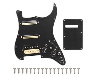Wrtysully SSH-Coil Splitting Electric Guitar Pickguard 2 Mini Humbucker + 1Humbucke+Silence Switch Loaded Prewired Scratchplate B Easy to Use
