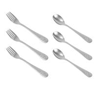 Wrtysully Stainless Steel Child Safety Cutlery Bear Children Spoon and Fork Set Toddler Utensils Metal Cutlery Set