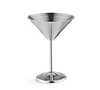 Wrtysully Stainless Steel Cocktail Glass High Base Wine Glass Unbreakable Wine Glass Metal Bar Champagne Glass Silver