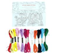 Wrtysully Water Soluble Embroidery Transfers Sewing Needle Felting Embroidery Paper DIY Handmade Water Soluble Embroidery Kit