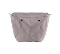 Wrtysully Waterproof Solid Canvas Insert Inner Lining Insert Zipper Pocket for Obag O Bag Handbag Bag Light Gray