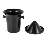 Wrtysully Wine Dump Black Plastic Wine Spittoon - Standard Size with Black Funnel Champagne Bucket