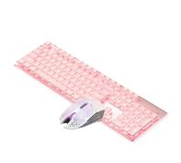 Wrtysully Wired Mechanical Keyboard with Mouse LED Silent Keyboard Gaming Keyboard Waterproof for E-Sports and Office Use-B