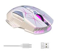 Wrtysully Wireless Gaming Mouse Bluetooth Mouse RGB Rechargeable 2.4G USB Cordless Computer Mice for Laptop, OS, PC,
