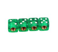 wru 4pcs Dice Shape Car Truck Wheel, Tire Air Valve Stem Cover Dust Cap, Bicycle Valve