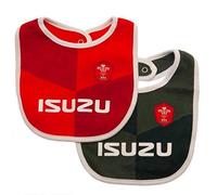 WRU Wales Rugby Baby 2 Pack Bibs | Red | 2019/20