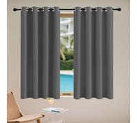 WRUIJIO Blackout Curtains for Bedroom 138 x 170 cm Soft Thermal Insulated Black Out Thermal Curtains for Windows for Bedroom, Kitchen, Nursery, Dark Grey