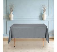 WRUIJIO Rectangular Tablecloth 80 x 95 cm Water Resistant Polyester Outdoor Table Cloth Washable Fabric for Parties, Weddings and Festivals, Dark Grey