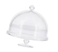 WRWIZDR 1/6 Scale Transparent Dessert Serving Tray Model for Doll, Round | Elevated Base for Cake Pastries Arrangement, Bakery Scene Decoration and Small Item Storage