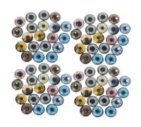 WRWIZDR 100pack Glass Doll Eyes with Printed Eye Patterns, 8MM | for Decorative Figures