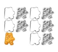 WRWIZDR 5 Set Cookie, Cookie Press Biscuit Molds, Scarred Bear | Small Dough Stamps, Halloween Pastrys Molds Suitable for Celebration, Cookie Making Tool for Biscuit