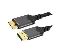 WRWIZDR Backup USB3.0 / TypeC to MicroB Cord, USB 2M | Braided Exterior, Reinforced Housing Relief, Digital Accessory Connection, Daily Desk