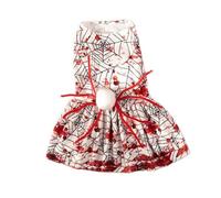 WRWIZDR Bloody Pet Costume for Halloween Celebration All Breeds, H L | Scary Blood Splattered Dress with Comfortable Bloody Dress for Festival Holiday Dog Costumes and Party Outfit