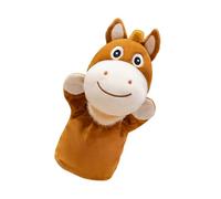 WRWIZDR Hand Puppet Toy for Kids Interactive Cartoon Animal, Brown horse | Plush Animal Figure Doll Encourages Toddler Creativity Imagination for Preschool Interactive Play Story Telling