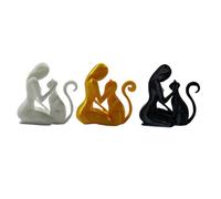 WRWIZDR Memorial Figurine Black Outline Tabletop Sculpture | Woman Companion Remembrance Accent for Desk Bookshelf Bedside Entryway Corner Display