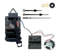WRWIZDR Multipurpose Quartzs Pendulum Clock Movement, 0045 black seconds | Melodies Chimes Music Box for Crafting Unique Wall Clock Project, Repair Parts Replacement Accessories