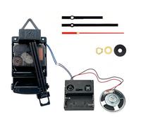 WRWIZDR Multipurpose Quartzs Pendulum Clock Movement, 0097 black red | Melodies Chimes Music Box for Crafting Unique Wall Clock Project, Repair Parts Replacement Accessories