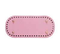 WRWIZDR PU Oval Bag Bottom Insert for Crochet Makers | Pre-Spaced Sewing Holes, Structured Board Design, Four Metal Feet
