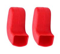 WRWIZDR Tow Hook Covers with Curved Open-Underside Form Pair, Red | PU Construction, Curved Covers with Open Undersides, Coordinated Two-Sided Bumper Accent, Two-Piece Set, Cover Pair