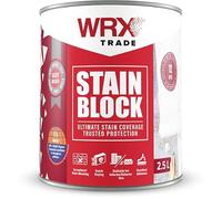 WRX Stain Block Paint, Solvent-Based Stain Blocking Primer Sealer, Flat Matt Finish, Interior & Exterior Primer for Walls, Wood, Metal, Brick, Concrete and PVC (2.5 Liters)