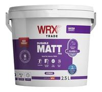 WRX Trade Durable Matt Pro - Premium Quality Water-Based Scrubbable Interior Matt Finish Paint for Walls and Ceilings White (5 Liters)