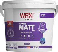 WRX Trade Durable Matt Pro - Premium Quality Water-Based Scrubbable Interior Matt Finish Paint for Walls and Ceilings White (7.5 Liters)