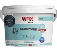 WRX Trade Satinwood Paint For Wood - Quick Dry - Pure Acrylic - Water Based (1L, Black Ral 9011)