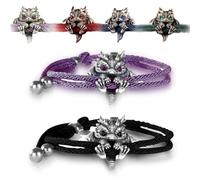 Wryhaul 2025 New Cute Silver Dragon Bracelet, Dragon Lucky Charm Bracelet, Adjustable Silver Delicate DragonBracelet, DragonBracelet for Men (2PCS-B, Adjustable)