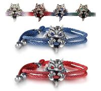 Wryhaul 2025 New Cute Silver Dragon Bracelet, Dragon Lucky Charm Bracelet, Adjustable Silver Delicate DragonBracelet, DragonBracelet for Men (2PCS-D, Adjustable)
