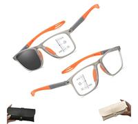 Wryhaul Sport Intelligent Photochromic Progressive Bifocal Presbyopia Glasses, Fashionable Anti-Blue Light Reading Glasses, Portable Bifocal Reading Ultralight Glasses (A, 1.5 x)