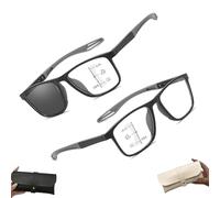 Wryhaul Sport Intelligent Photochromic Progressive Bifocal Presbyopia Glasses, Fashionable Anti-Blue Light Reading Glasses, Portable Bifocal Reading Ultralight Glasses (B, 2.0 x)
