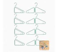WRYLCYH 8 Pcs Foldable Hangers, Plastic Collapsible Hangers, Portable Folding Clothes Hanger, Foldable Travel Hangers, Foldable Hangers for Travel, Cruise, Home, Bedroom, Dorm (Green)