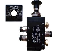 Wryxia Air Valve Push-Pull 4 Way 2 Position Manual Dump Truck Tailgate Valve BAV010