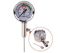Wrzbest Ball Air Pressure Gauge Heavy Duty Metal Made Air Watch Test and Adjust the Pressure for Football Soccer Rugby Basketball Volleyball, Etc