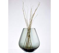 Wrzesniak Glassworks Hand Made Mouth Blown Colored Glass Flower Vase/Black