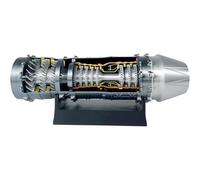 WS-15 Turbofan Engine Model Kit with Light, 1/18 3D Printed Simulated Functional Turbofan Aircraft Jet Engine Model That Works, Mechanical Science