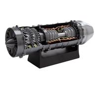 WS-15 Turbofan Engine Model Kit with Light, 1/18 3D Printed Simulated Turbofan Aircraft Jet Engine Model, Mechanical Science Physics Educational