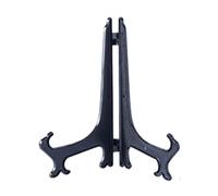 WS Accessories 3"-12" Folding Decorative Plate Display Stand, Holder and Easel available in Black and Clear (Black, 5 inch)