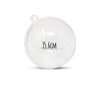 WS Accessories Clear Fillable Baubles [15.6cm Diameter, Pack of 10]