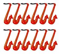 WS Accessories Inflatable Saxophone 60cm [Red, Pack of 12]