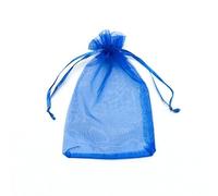 WS Accessories PACK OF 10 Organza Gift Bags, Jewellery Pouches 7x5cm/7x9cm/9x12cm/10x15cm/13x18cm (Blue, 13x18cm)