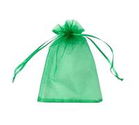 WS Accessories PACK OF 10 Organza Gift Bags, Jewellery Pouches 7x5cm/7x9cm/9x12cm/10x15cm/13x18cm (Dark Green, 10x15cm)