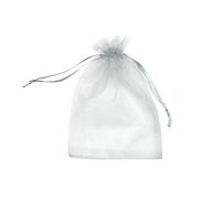 WS Accessories PACK OF 10 Organza Gift Bags, Jewellery Pouches 7x5cm/7x9cm/9x12cm/10x15cm/13x18cm (Grey, 13x18cm)