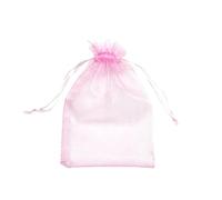 WS Accessories PACK OF 10 Organza Gift Bags, Jewellery Pouches 7x5cm/7x9cm/9x12cm/10x15cm/13x18cm (Light Pink, 13x18cm)