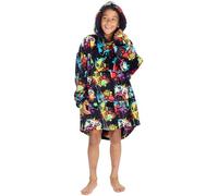 WS-AW24 Kids Boys Printed Oversized Blanket Hoodie Plush Fleece Baggy Lounge Sweatshirt Kangaroo Pocket Navy Gaming 7-13 Years