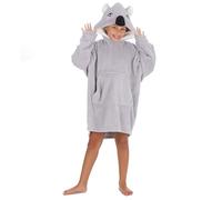 WS-AW24 Kids Girls Bosy Unisex Animal Hooded Oversized Blanket Hoodie Baggy Fleece Lounge Sweatshirt Koala 7-13 Years Grey
